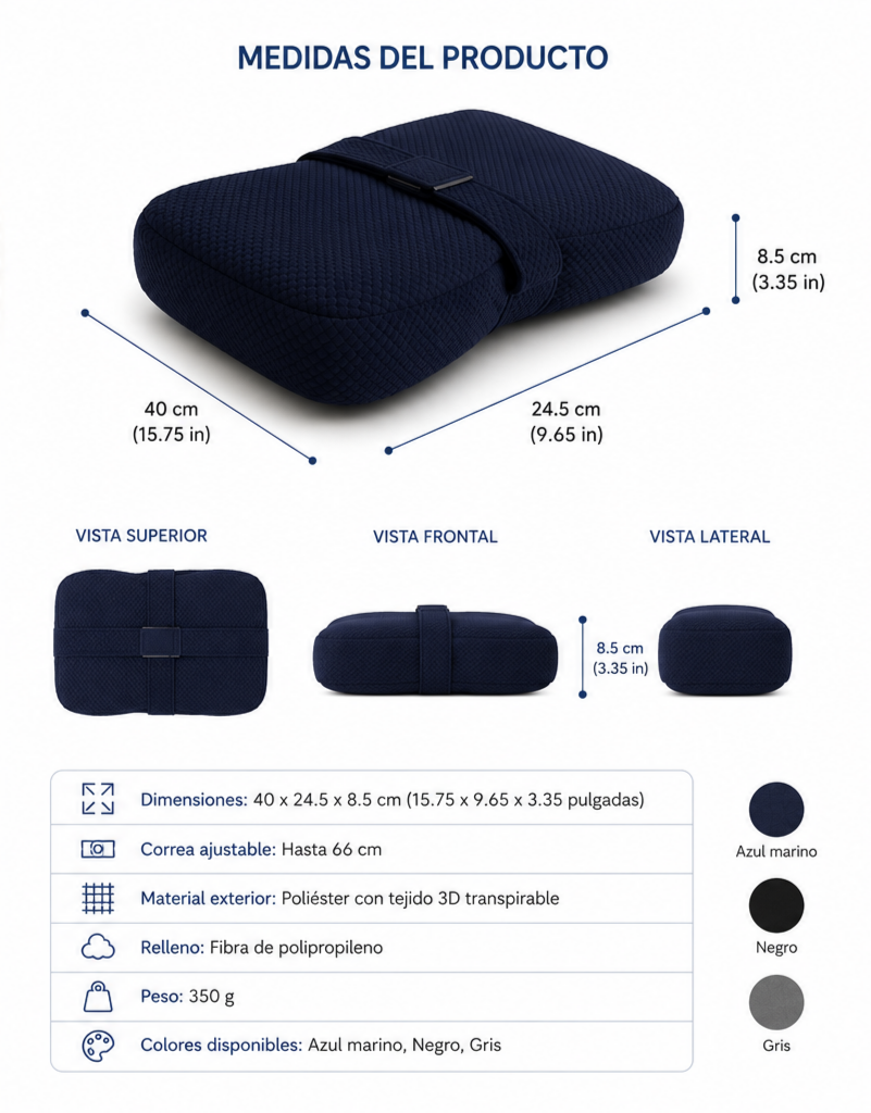 Almohada Ajustable para Rodillas | Descansa mejor y cuida tu postura mientras duermes