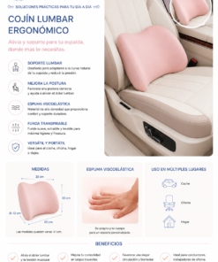 Alternative view of Cojín Lumbar Viscoelástico Ergonómico | Mejora tu postura y siéntate con más comodidad