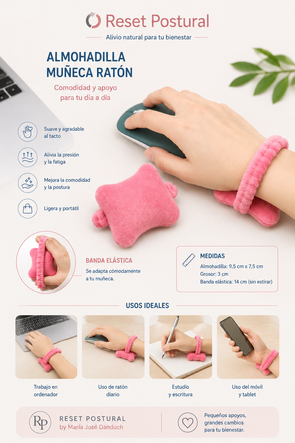 Almohadilla Ergonómica para Muñeca | Comodidad y apoyo para el uso diario del ratón - Imagen 3