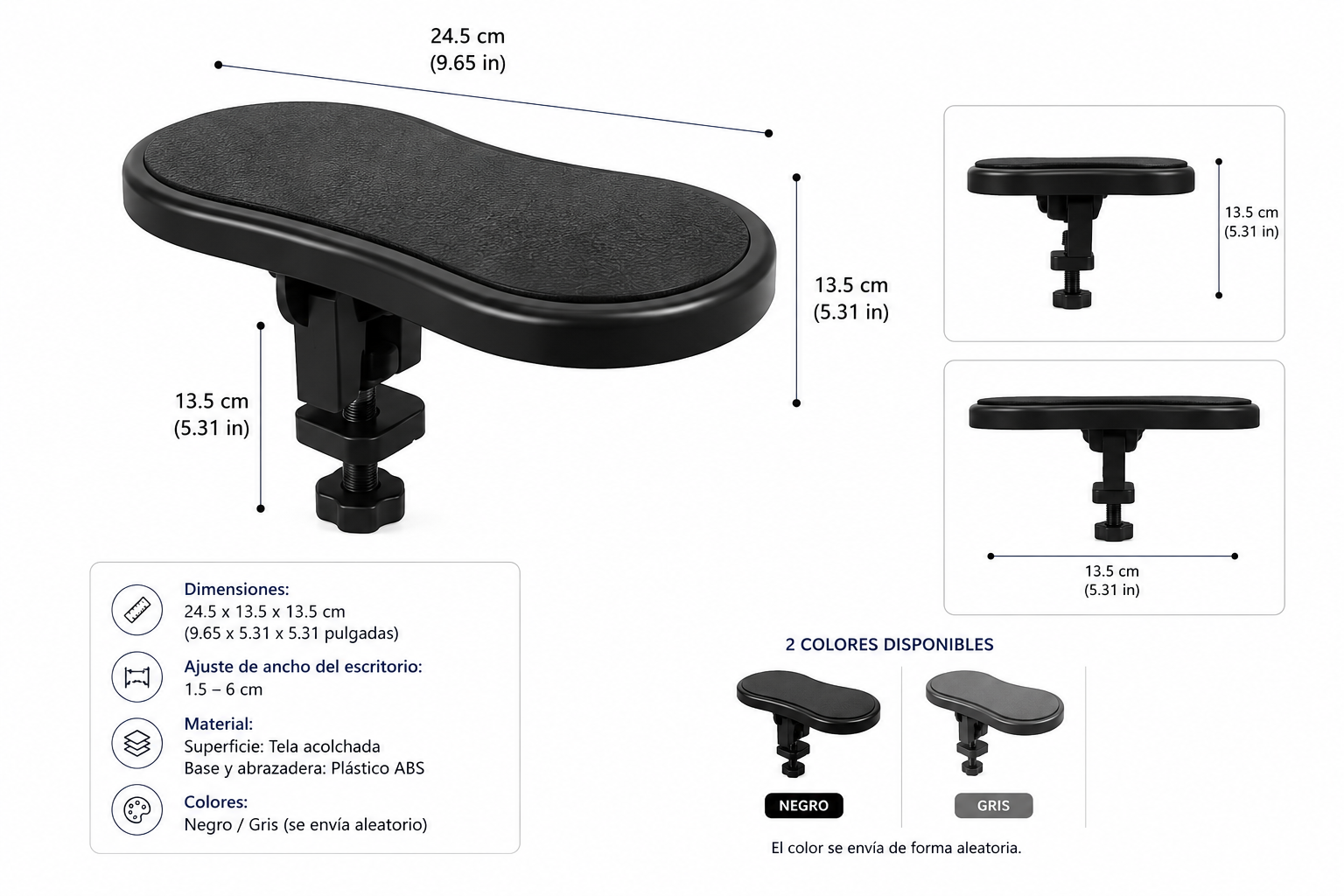 Reposabrazos Ergonómico para Escritorio | Alivia la tensión en hombros, cuello y muñeca
