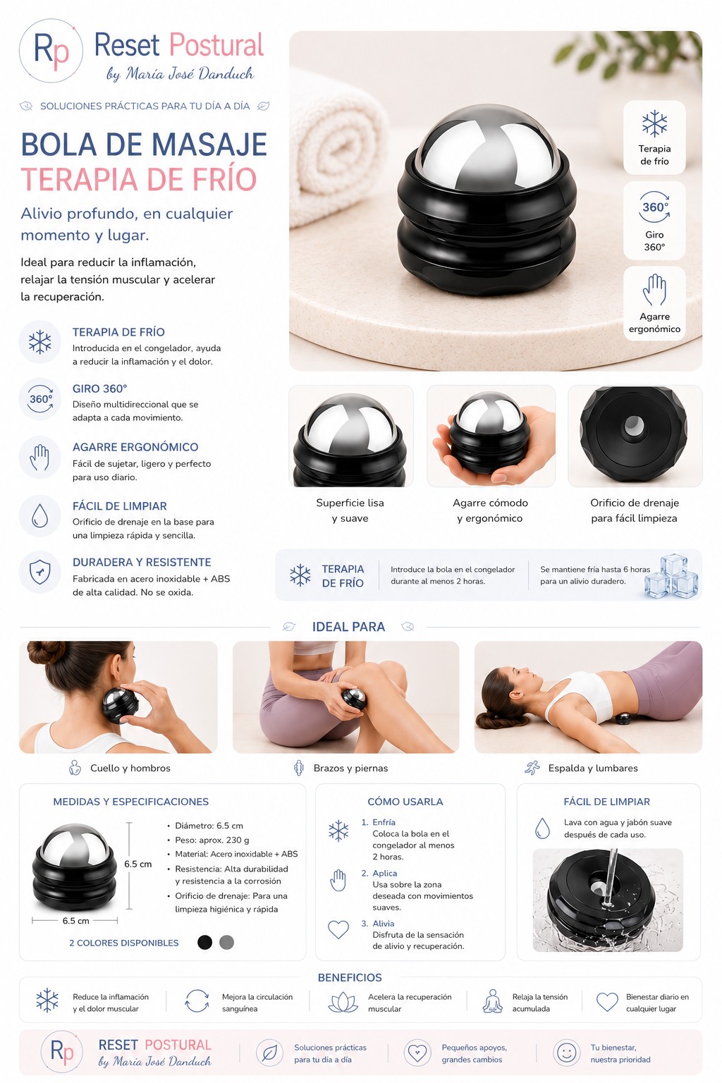 Bola de Masaje con Terapia de Frío | Recuperación muscular y alivio inmediato - Imagen 2